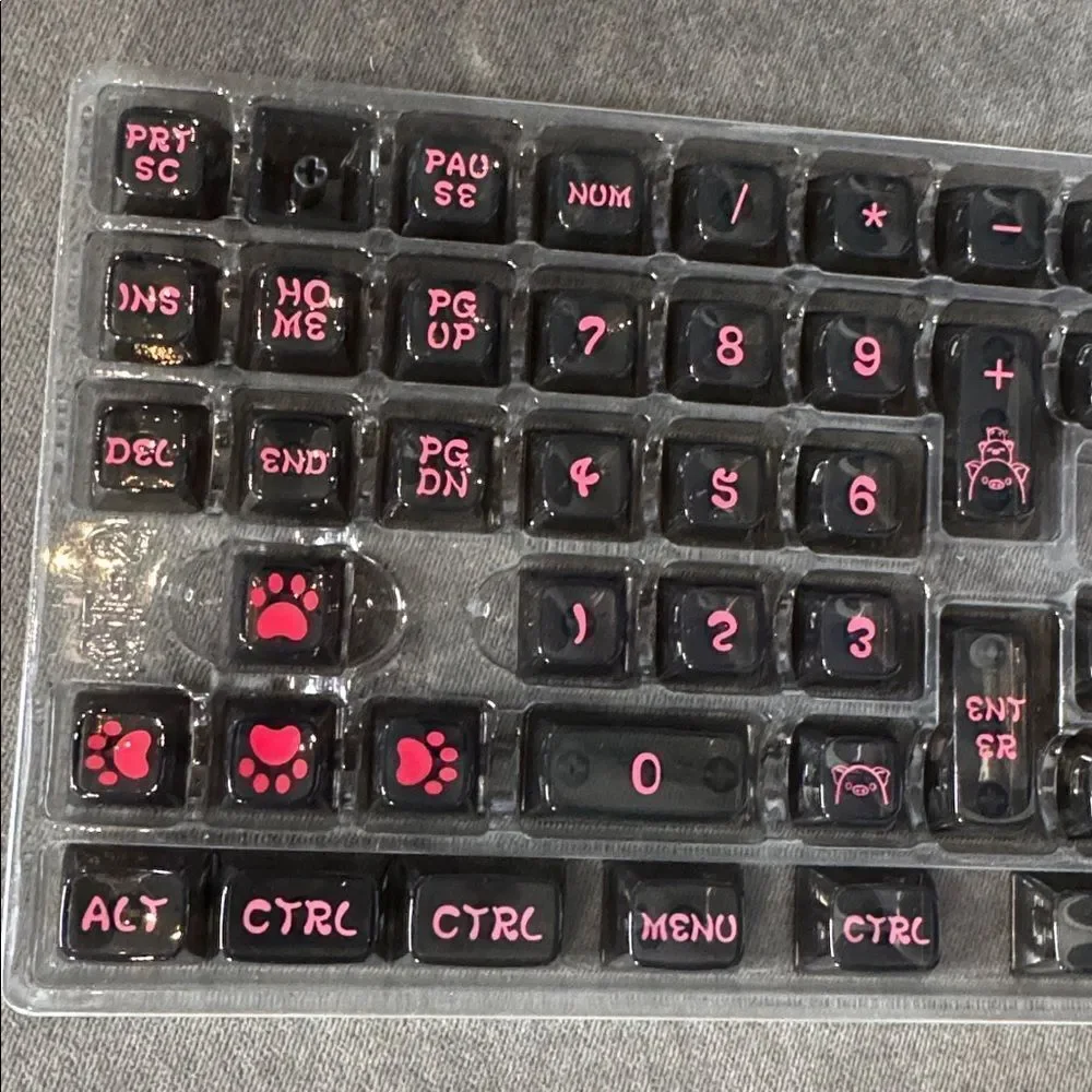 Coolkiller Animal World Theme Clear Keycap Set 142 Key Caps for Keyboards NEW